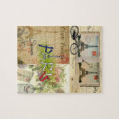 Paris France Decorative Jigzaag Puzzle Legpuzzel (Horizontaal)