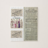 Paris France Decorative Jigzaag Puzzle Legpuzzel (Verticaal)