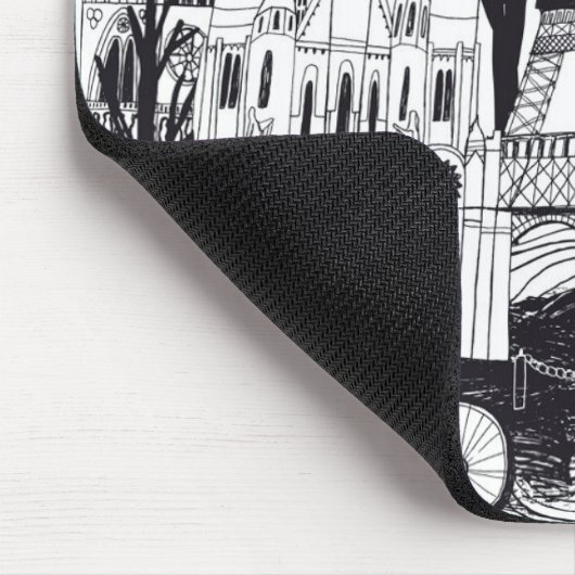 Paris France Doodle Muismat (Hoek)