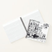 Paris France Doodle Notitieboek (Binnen)