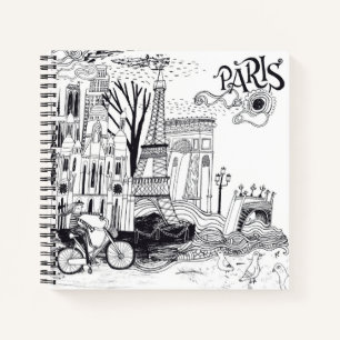 Paris France Doodle Notitieboek