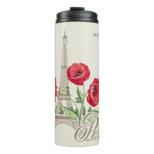 Paris France douanenaam tumbler Thermosbeker