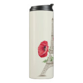 Paris France douanenaam tumbler Thermosbeker (Gedraaid links)