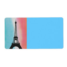 Paris France Eiffel Tower Birthday Party Peace Etiket