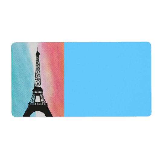Paris France Eiffel Tower Birthday Party Peace Etiket (Voorkant)