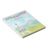 Paris France Eiffel Tower Countryside and Flowers Notitieblok (Schuin)