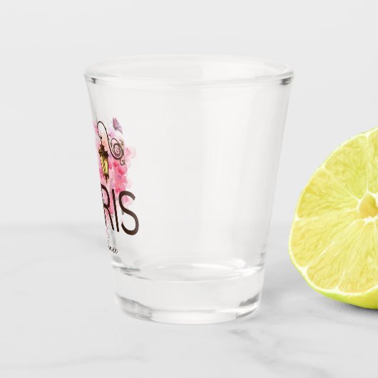 Paris France Eiffel Tower & Lamp Shot Glas (Rechts)