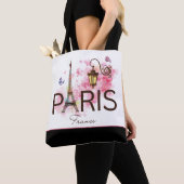 Paris France Eiffel Tower & Lamp Tote Bag (Dichtbij)