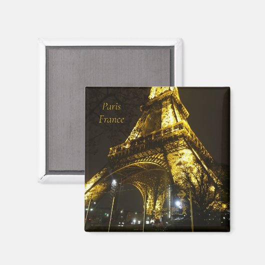 Paris France Eiffel Tower. Magnet (Voorkant / Achterkant)