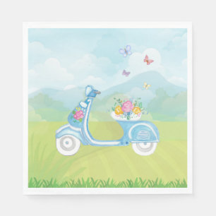 Paris France Eiffel Tower met scooterpartijthema Servet