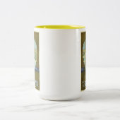 Paris France Eiffel Tower  Orient Express Tweekleurige Koffiemok (Center)