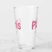 Paris France Eiffel Tower Pink op persoonlijke tit Glas (Links)