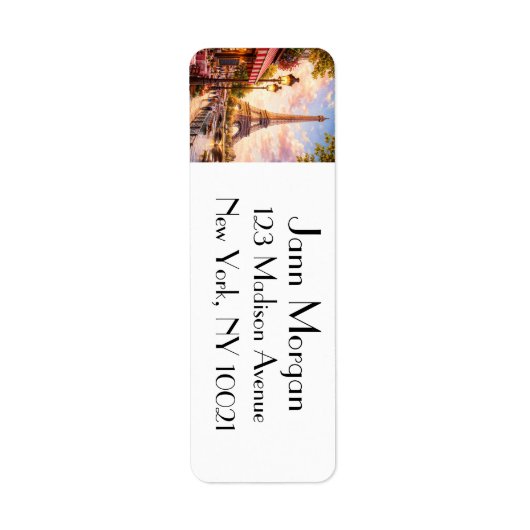 Paris France - Eiffel Tower Return Address Labels (Voorkant)