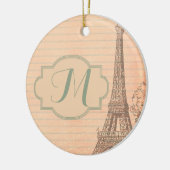 Paris France Eiffel Tower Shabby Chic Ornament (Links)