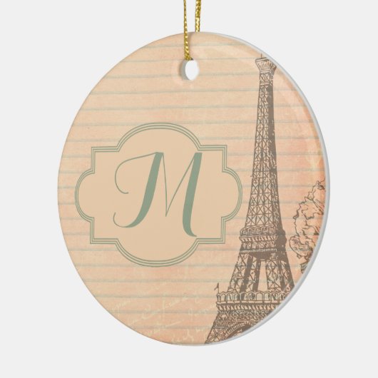 Paris France Eiffel Tower Shabby Chic Ornament (Links)