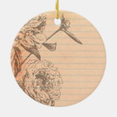 Paris France Eiffel Tower Shabby Chic Ornament (Achterkant)