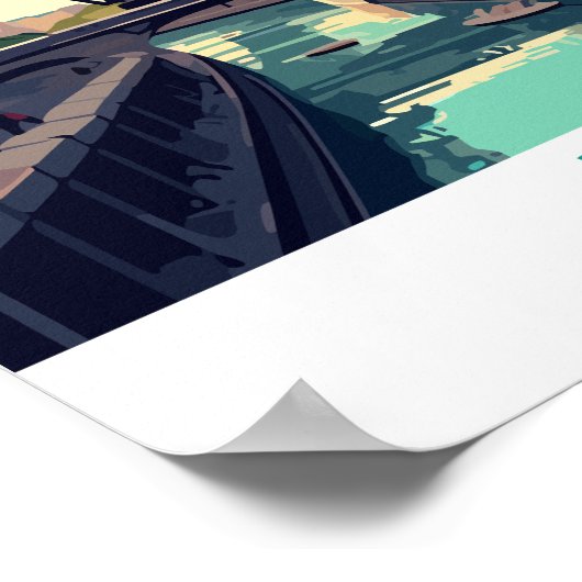 Paris France, Eiffel Tower Travel Wall Poster (Hoek)