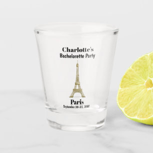 Paris France Eiffeltoren Bachelorette Party Favor Shot Glas