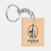 Paris France Europe Sleutelhanger (Voorkant Links)