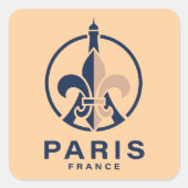 Paris France Europe Vierkante Sticker (Voorkant)