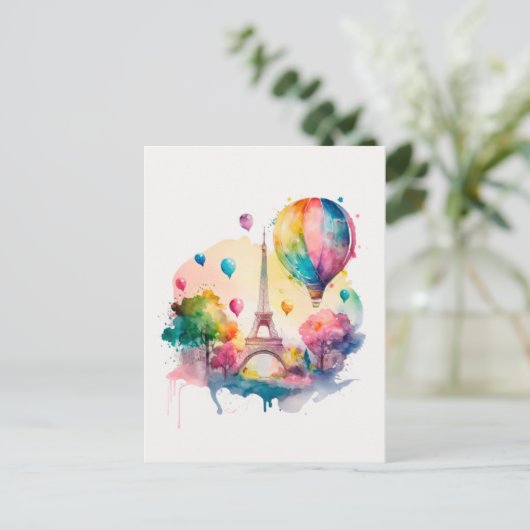 Paris france feestdagenkaart (Staand voorkant)