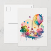 Paris france feestdagenkaart (Voorkant / Achterkant)