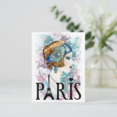 Paris France flapper Briefkaart (Staand voorkant)