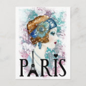 Paris France flapper Briefkaart (Voorkant)