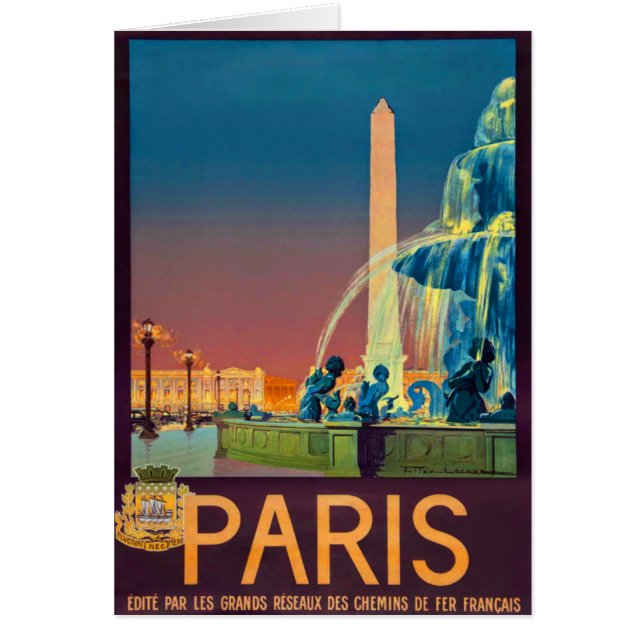 Paris France Fountain Obelisk (Voorkant)