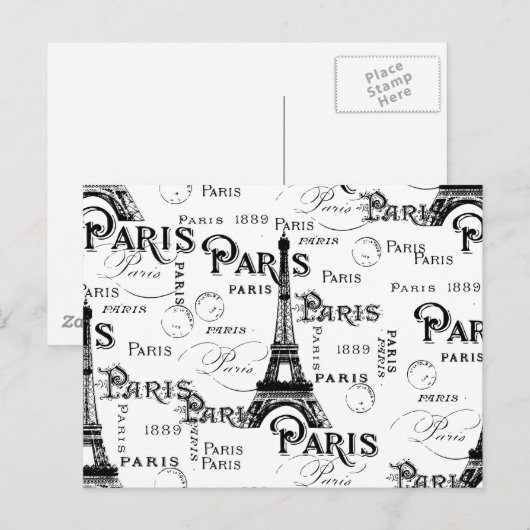 Paris France Gifts en Souvenirs Briefkaart (Voorkant / Achterkant)