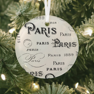 Paris France Gifts en Souvenirs Glas Ornament