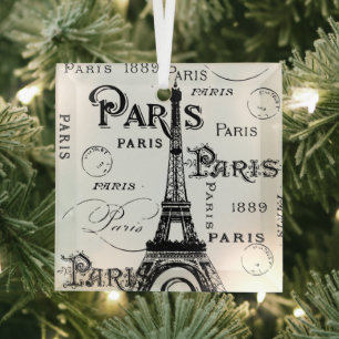 Paris France Gifts en Souvenirs Glas Ornament