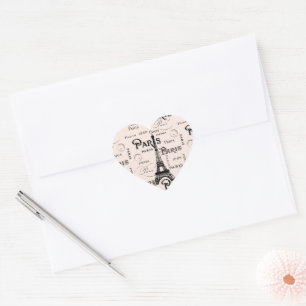 Paris France Gifts en Souvenirs Hart Sticker