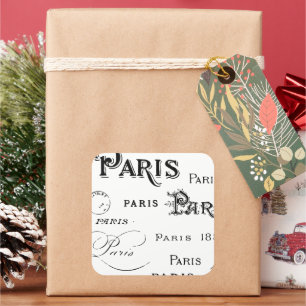 Paris France Gifts en Souvenirs Vierkante Sticker