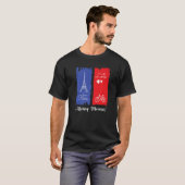 Paris France Honeymoon Premium T-shirt (Voorkant volledig)