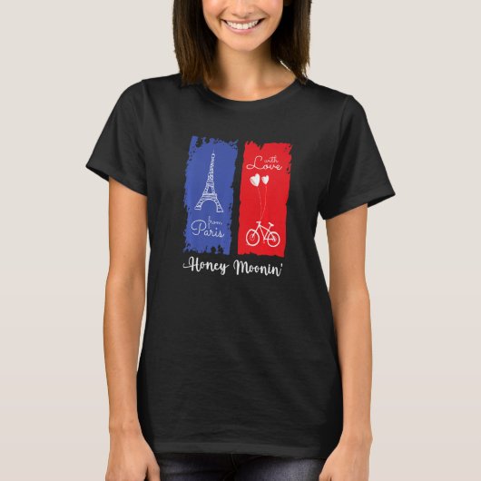 Paris France Honeymoon Premium T-shirt (Voorkant)
