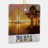 Paris France Louvre Museum Pyramide Foto Keramisch Ornament (Rechts)