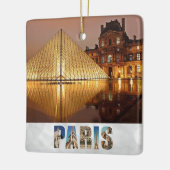 Paris France Louvre Museum Pyramide Foto Keramisch Ornament (Links)