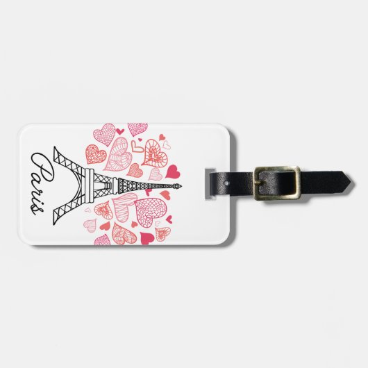 Paris, France Love Bagagelabel (Voorkant horizontaal)