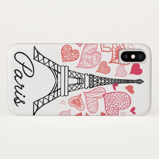 Paris, France Love Case-Mate iPhone Case (Achterkant (horizontaal))