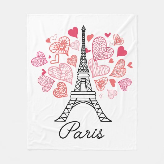 Paris, France Love Fleece Deken (Voorkant)