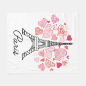 Paris, France Love Fleece Deken (Voorkant (Horizontaal))