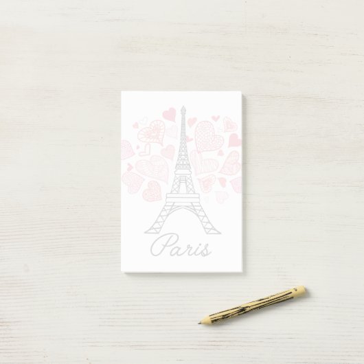 Paris, France Love Post-it® Notes (Op bureau)