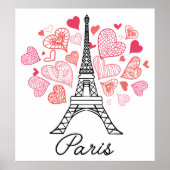 Paris, France Love Poster (Voorkant)