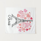 Paris, France Love Wandkleed (Voorkant (horizontaal))
