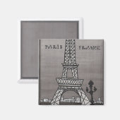 Paris France Magnet (Voorkant / Achterkant)