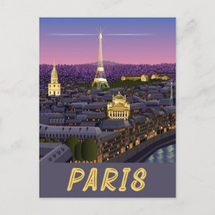 Paris France Modern City of Lights Landmarks Briefkaart