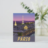 Paris France Modern City of Lights Landmarks Briefkaart (Staand voorkant)