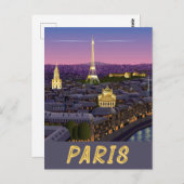 Paris France Modern City of Lights Landmarks Briefkaart (Voorkant / Achterkant)