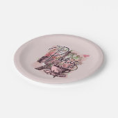  PARIS FRANCE NOSTALGIC ICONS THEME PARTIJ PAPIEREN BORDJE (Gekanteld)